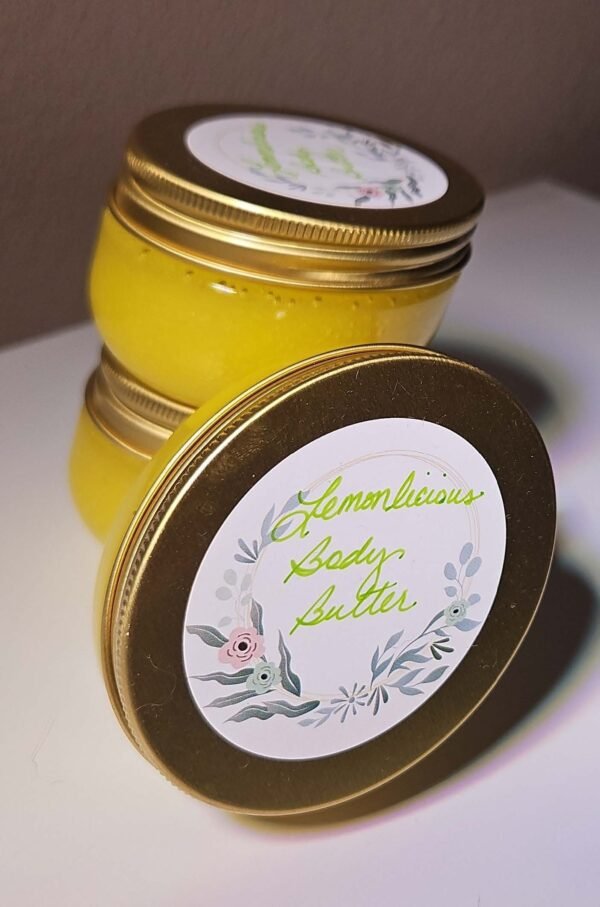 organic body butter lemon scented