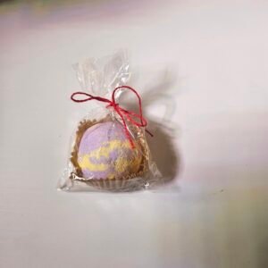 lemon lavender bath bomb front side