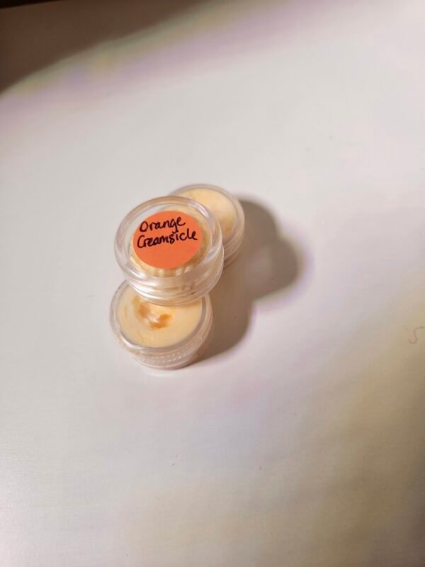 orange creamsicle lip balm created handmade by BloominGals LLC