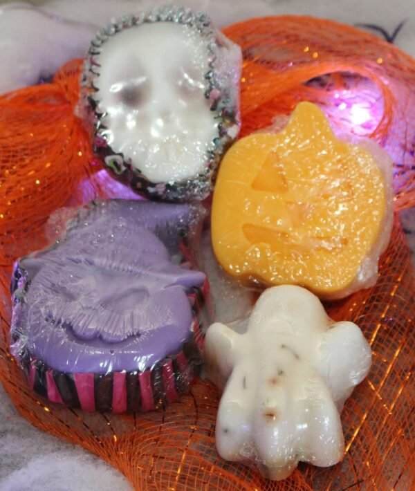 jack o lantern, ghost, skull, spider web bar soaps