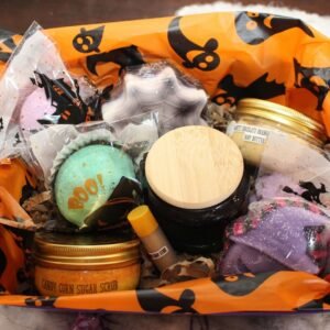 halloween gift basket -Relaxing Halloween Basket 5 Item