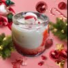 Peppermint Stick Candle in a 4oz tin, made with organic soy wax and peppermint essential oils.